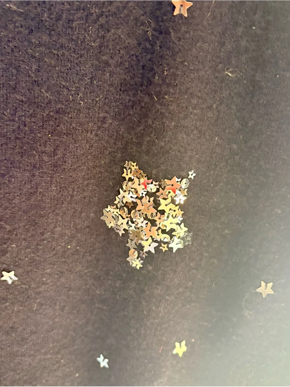 NWOT kate spade Dark Navy Sequin Star Crewneck Sweater.  Wool/Cashmere, Size XL.